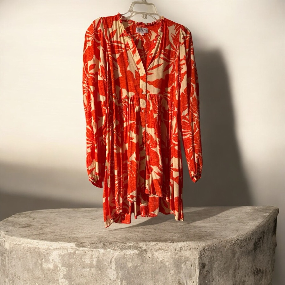 Elegant Red and Cream Midi Dress